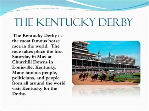 kentucky derby powerpoint|KENTUCKY DERBY .